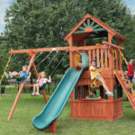 Parrot Island Fort XL w/ Wood Roof & Playhouse Panels