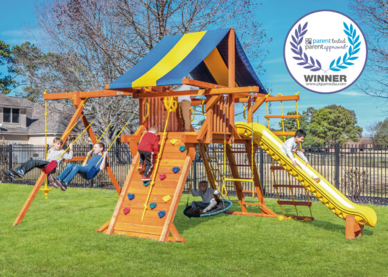 5.8 Jaguar Playcenter w/ BYB Tarp and Yellow DoubleWall Scoop Slide