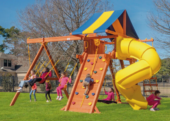 7.4 Jaguar Playcenter Config 2 with Tarp Roof & Spiral Slide