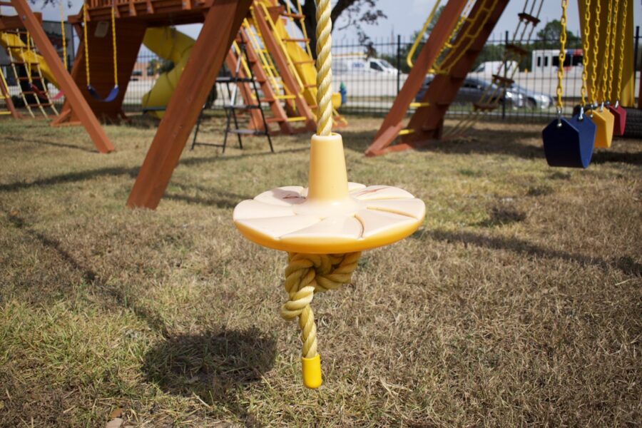 7.4 Jaguar Playcenter w/ BYB Tarp, 4x6 Monkey Bars, Loft, Yellow DoubleWall Scoop Slide and Yellow Spiral Slide